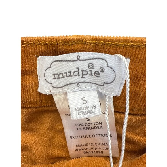 Mud Pie Corduroy Pants S NWT Women’s Brown Crop Raw Hem Stretch Casual - Picture 5 of 7